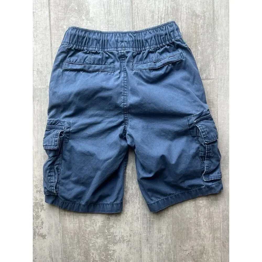 GAP Kids Boys Drawstring Cargo Shorts Pull-On Short Cotton Navy M Regular 8-9